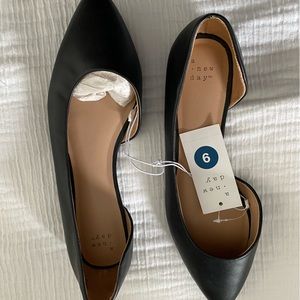 Target a new day black flats size 9 new with tags